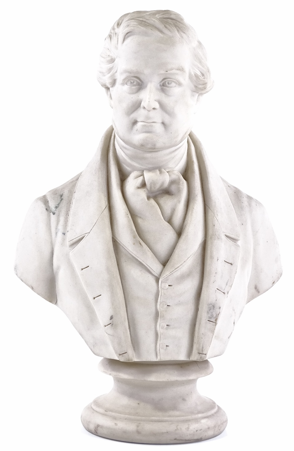 A 19th century Copeland Parian porcelain bust of J - Image 2 of 4
