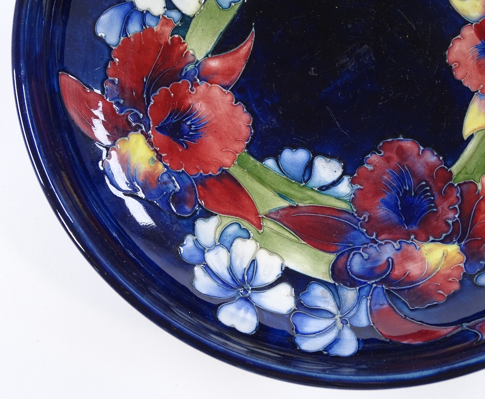 A Moorcroft Pottery Iris design bowl, diameter 28c