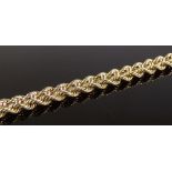 An Austrian 14ct gold 2-tone bracelet, with ball a