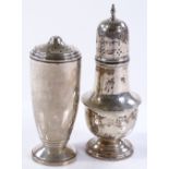 A silver sugar shaker, by Viner's Ltd, hallmarks S