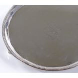 A George III circular silver waiter / salver, with