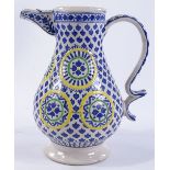 A Turkish Kutamyr pottery jug, height 25cm