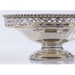 A circular silver bonbon dish, with gadrooned edge