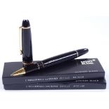 A Mont Blanc Le Grande rollerball pen, in black re