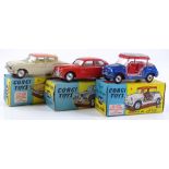 3 Corgi die cast cars, Ghia Fiat 600 Jolly 240, Ri