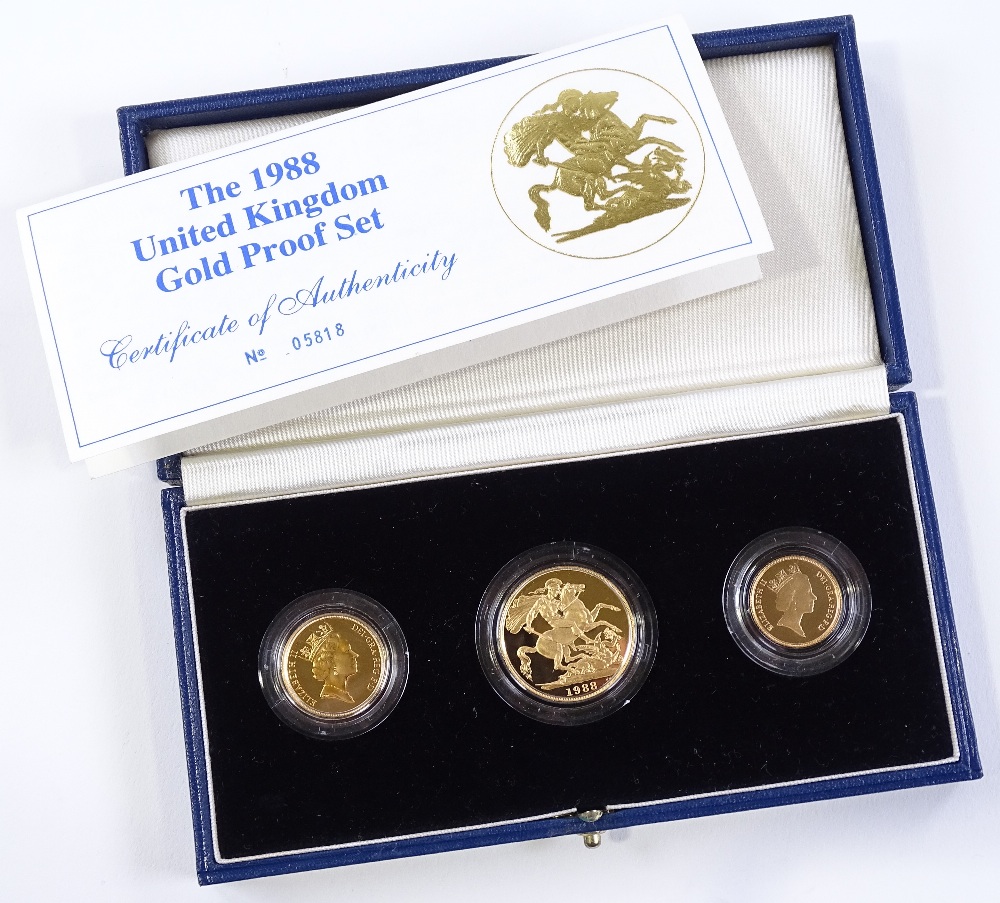 A 1988 United Kingdom gold proof coin set, compris - Image 3 of 3