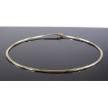 A 14ct gold curved collar necklace, length 450mm,
