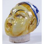 A Delft Pottery ornamental China man's head, heigh