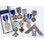 9 Masonic silver and silver-gilt jewels