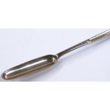 A George III silver double-ended marrow scoop, pro