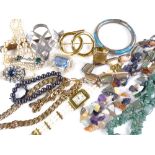 A group of various costume jewellery, including a