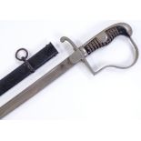 A German Officer's military dress sword, blade sta