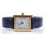 A lady's Must de Cartier quartz wristwatch, silver