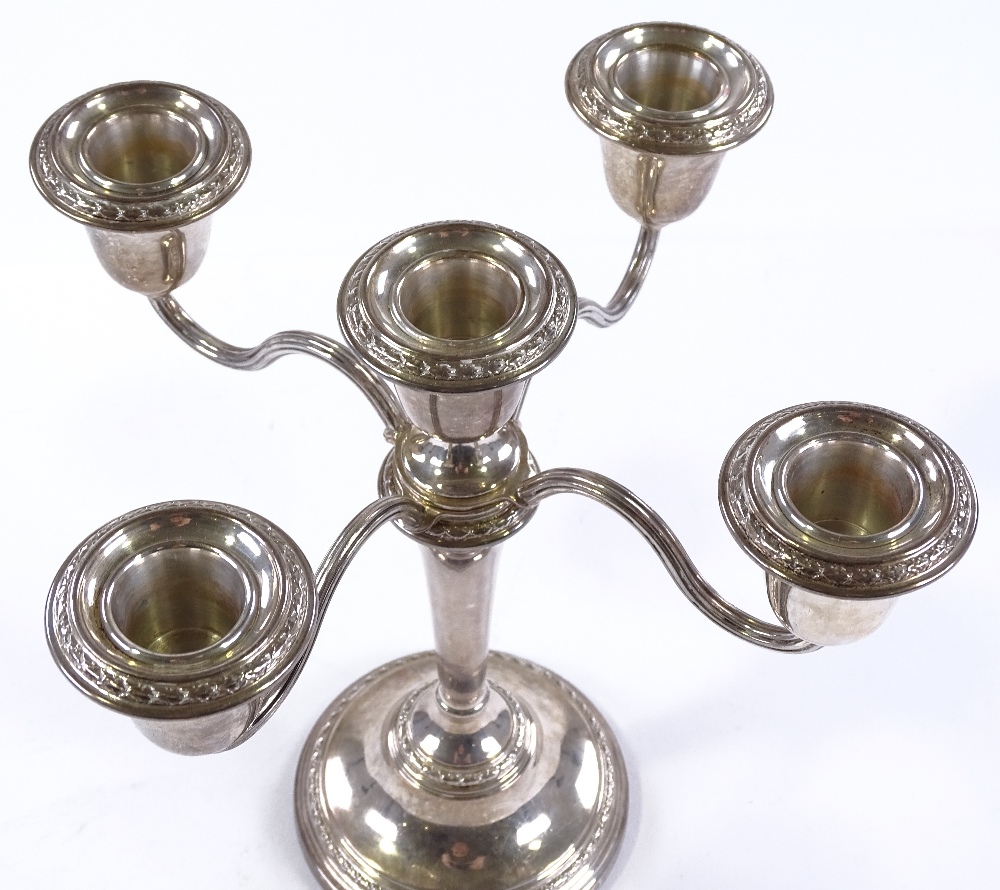 An Elkington & Co silver inter-changeable candelab - Image 2 of 3