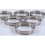 A set of 6 Birks sterling silver-mounted cut glass