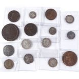 A collection of 18th century silver and other coin