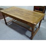An 19th century French cherrywood farmhouse table,