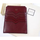 Valextra Italy, new boxed burgundy leather credit