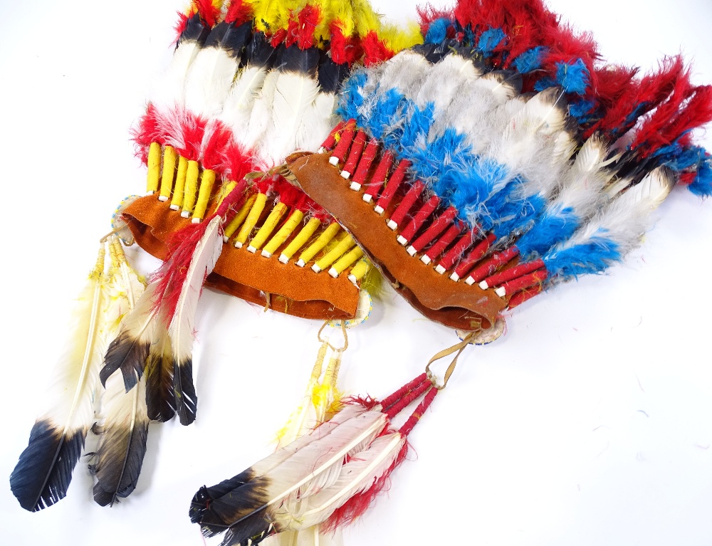 2 Native American Indian feather-mounted head dres - Image 3 of 3