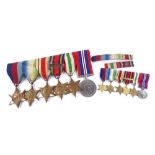 A group of 6 second world war service medals and m