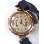 An early 20th century 9ct gold Rolex wristwatch, 1