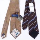 Kenzo Paris new gold coloured silk tie, and a Vale
