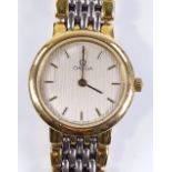 A lady's Omega De Ville quartz wristwatch, gilt di
