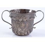 A Queen Anne Britannia standard silver 2-handled p