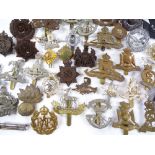 A group of over 40 military badges