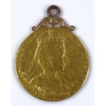 A British commemorative 1902 Coronation gold medal