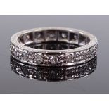 An 18ct white gold diamond eternity ring, diamond