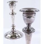A pair of silver candlesticks, by Ellis Jacob Gree