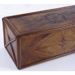 A 19th century specimen wood parquetry inlaid box,