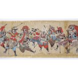 A Japanese watercolour scroll painting circa 1900,
