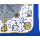 Rolex Geneva, silk scarf with pocket watch design,