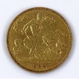 A 1902 gold half sovereign