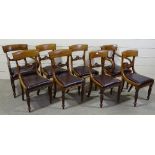 A set of 8 William IV mahogany dining chairs (6 +