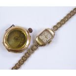A lady's 9ct gold Record wristwatch, together with