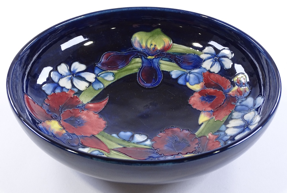 A Moorcroft Pottery Iris design bowl, diameter 28c - Image 2 of 3