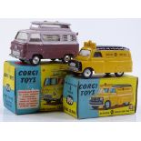 Corgi Toys Ford Thames Airborne Caravan 420, and B