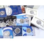 A quantity of modern Britannia silver proof coins