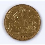 A 1902 gold half sovereign