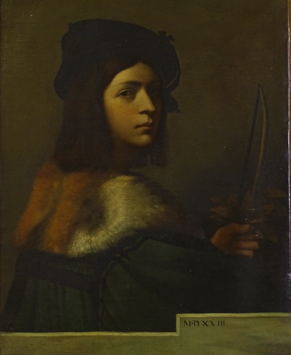 A 19th century oil on canvas after Raphael, portra