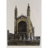 Robert Tavener, screen print, King's College Chape