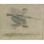 Bert Thomas, First War Period pencil / watercolour