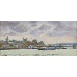 Karl Terry, oil on board, Rochester on the Medway,