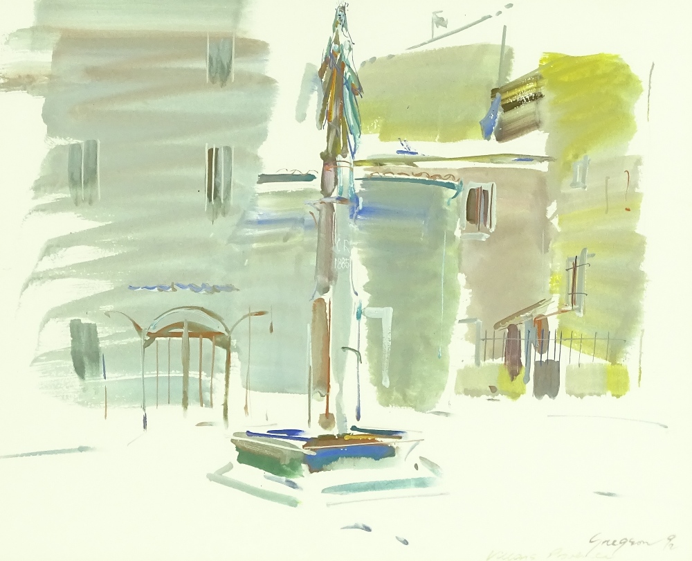 David Gregson (1934-2002), watercolour, City Monum