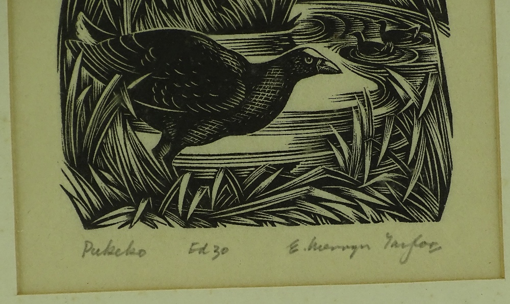 E Mervyn Taylor (1906-1964), woodblock print, Puke - Image 3 of 4