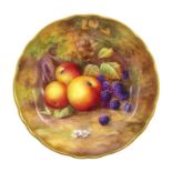 Royal Worcester fruit decorated plate by Horace Price, circa 1940,