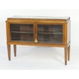 German walnut and glazed retailer's cabinet,